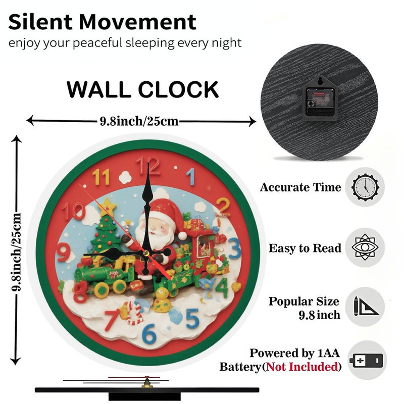 Christmas-Train-Santa-Clock