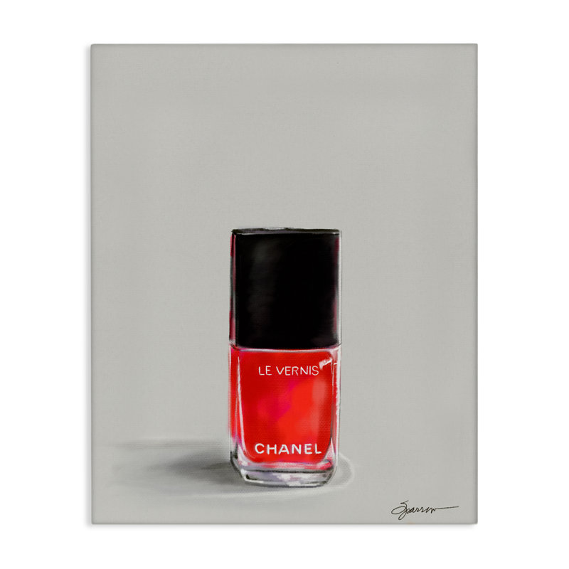 Toile pour vernis à ongles rouge Classy, design par Mary Sparrow, H 40 po x l 30 po