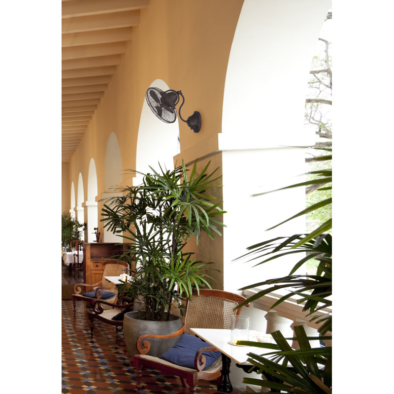Bellows I Oscillating Wall Mounted Fan, Aged Bronze