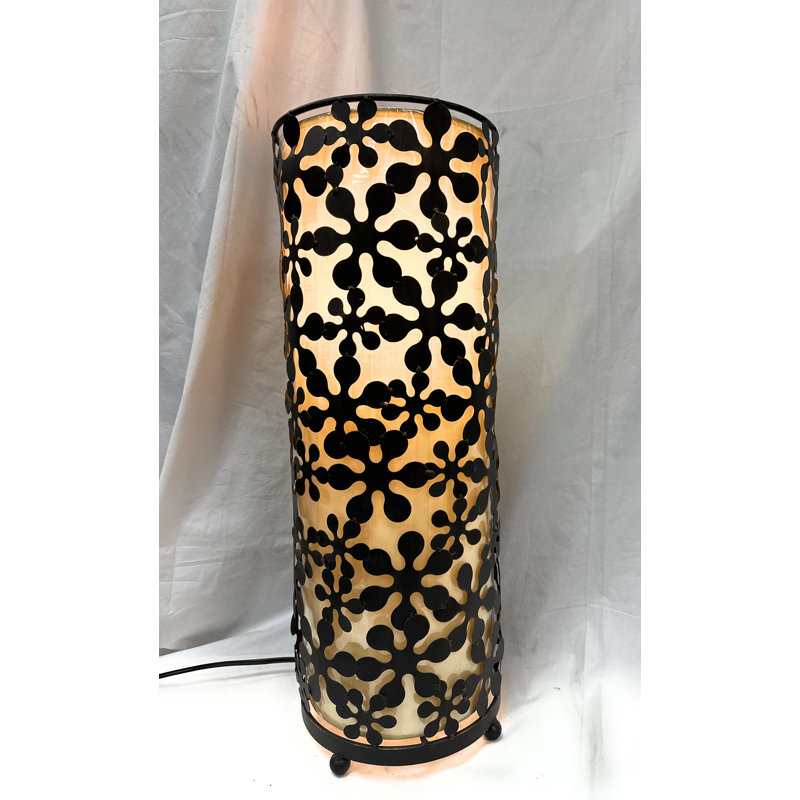 Lampe de table colonne en métal