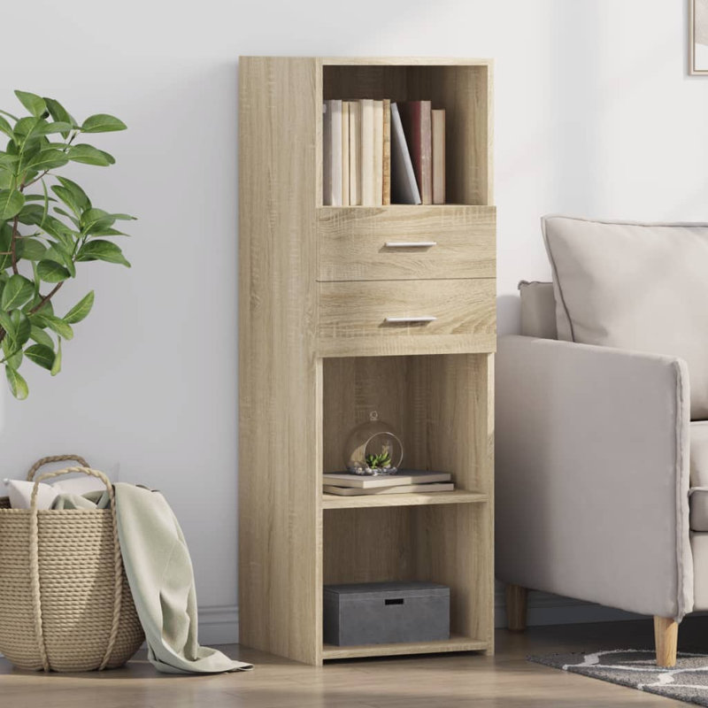 Borough Wharf Highboard Engineered Wood, Sonoma Oak, 48.8" H x 15.7" W x 16.7" D