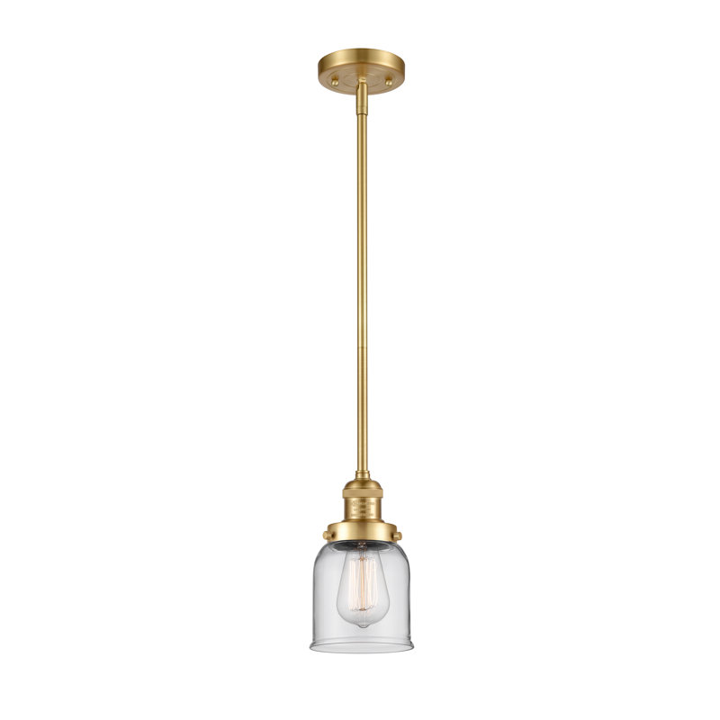 Hardison 1 - Light Single Pendant, Clear, Satin Gold