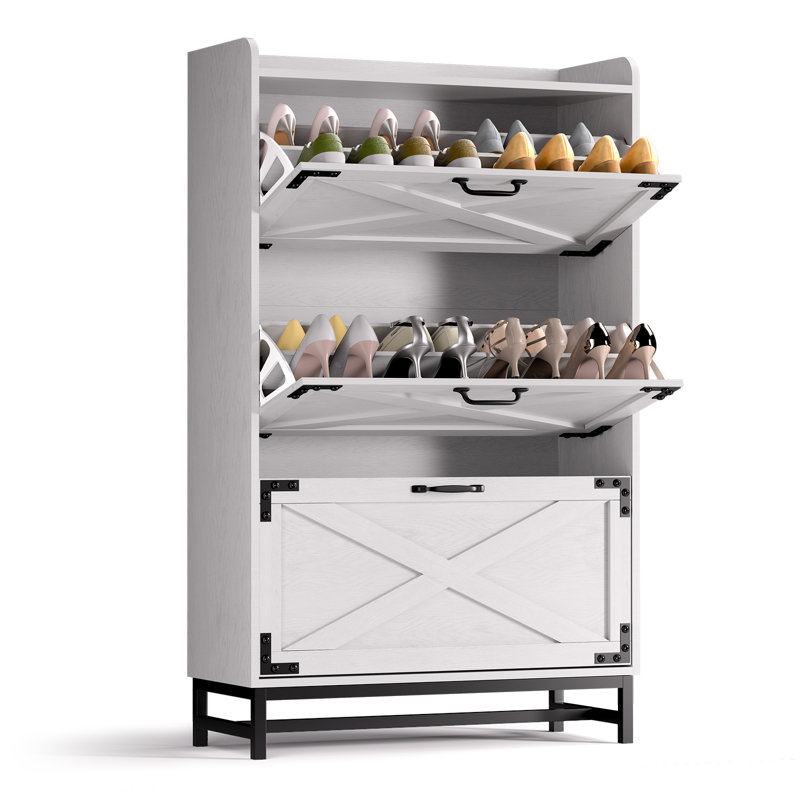 Armoire de rangement pour chaussures3, Blanc