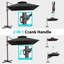 Parasol rectangulaire en porte-à-faux 154 po x 119 po avec base Easy-Move | Mobilité d'une personne-664230440