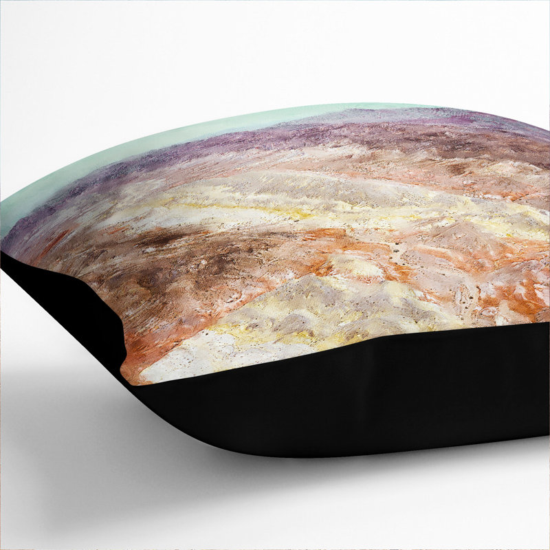Nevada Desert Square Throw Cushion, 40cm H x 40cm W x 15cm D, Black