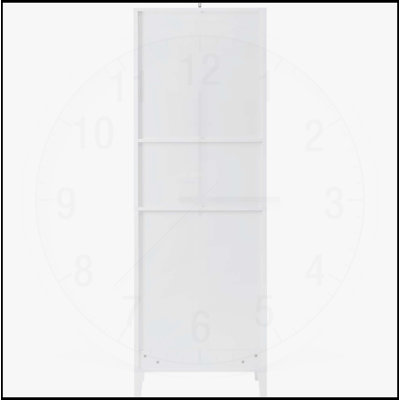 Modern Tall Storage Cabinet with Adjustable Shelves, Soft-Close Doors, and Drawer for Bathroom, Bedroom & More