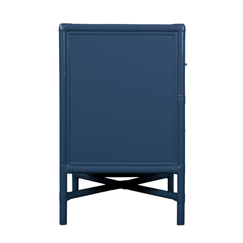 Venice 4 Drawers 54" W Double Dresser, Navy Blue