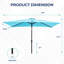 Parasol de marché rectangulaire 10 pi Barrios-419358018