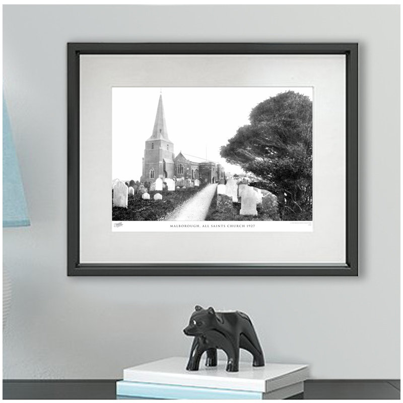 Malborough, All Saints Church 1927 by Francis Frith - Single Picture Frame Print, 28cm H x 36cm W x 2.3cm D