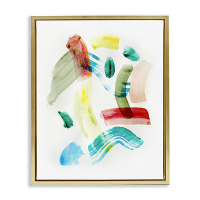 Cadre flottant moderne avec coups de pinceau, design par Gemma Bardot