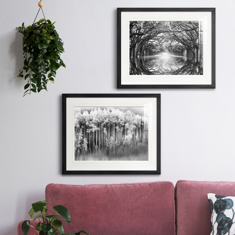 Impression de cadre photo sur papier, Papier avec cadre noir, Blanc mat