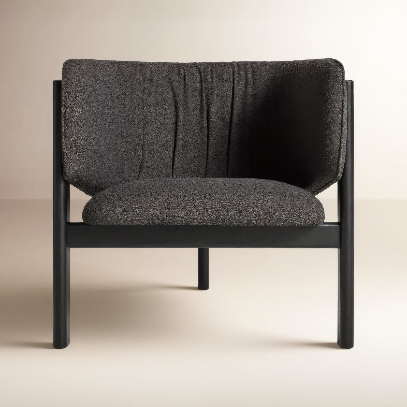 All In Upholstered Accent Chair, Black, Kelso Charcoal