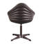 Fauteuil d'appoint pivotant en cuir - ébène antique et élégant pour bureau avec base pivotante