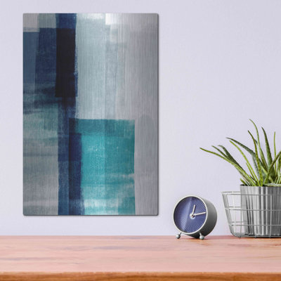 «Blue Abstract V» par Linda Woods