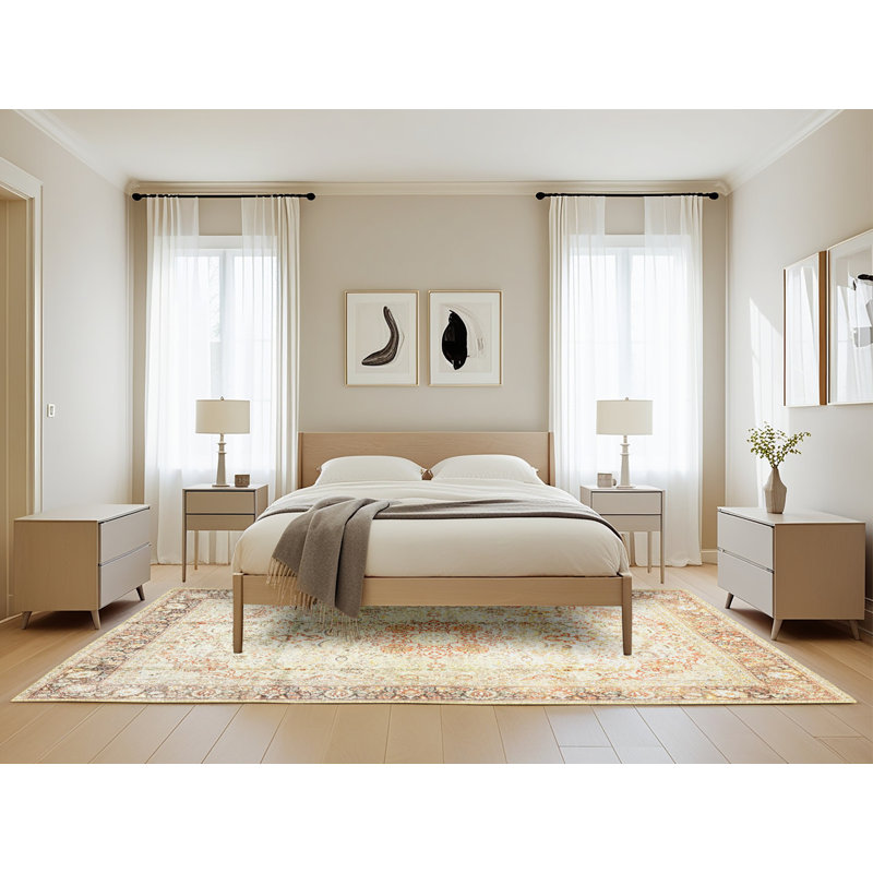 Tapis oriental beige, Rectangle 5 pi x 8 pi