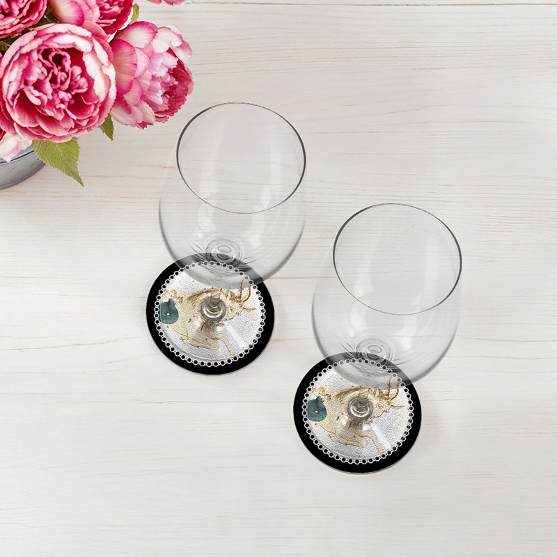 Sous-verres Zodiac Capricorn, Noir