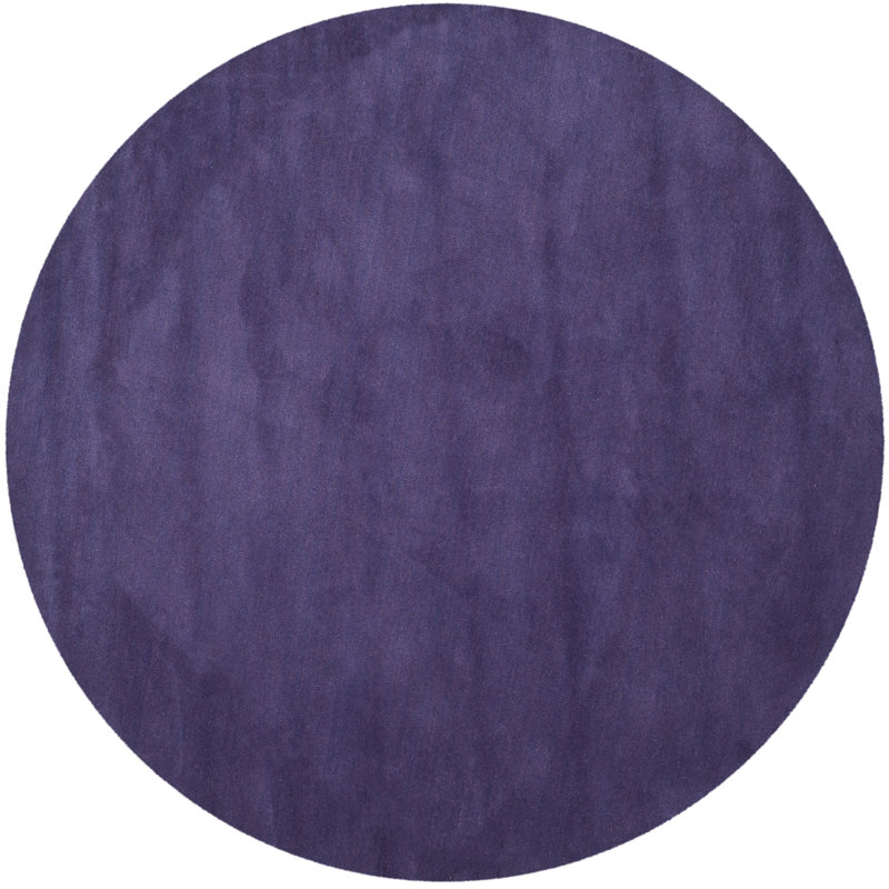Frann Hand Tufted Wool Solid Color Rug, Round 8'
