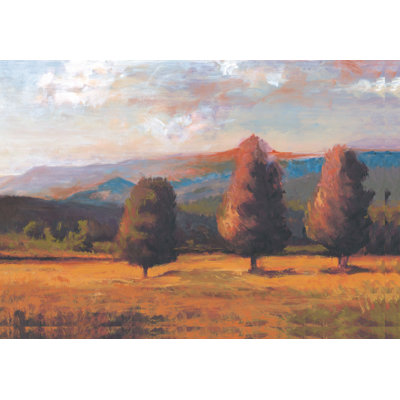 Dark Sunset Landscape - Painting Print