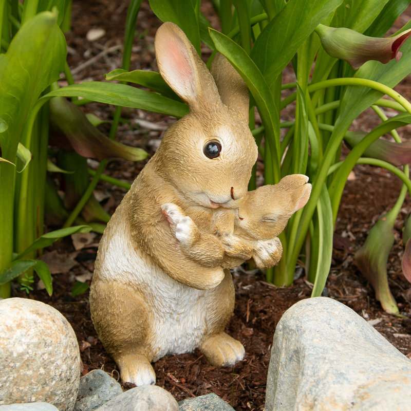Ophelia & Co. MOM AND BABY RABBIT FIGURINE | Wayfair