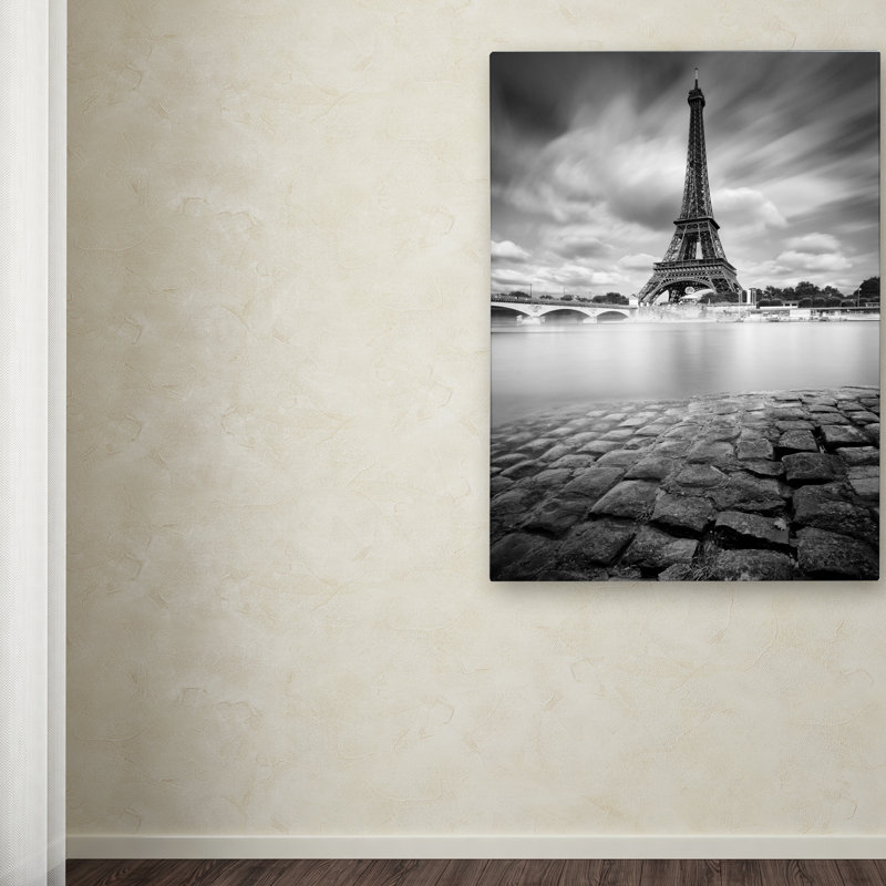 « eiffel tour study i », impression sur toile, H 47 po x l 30 po x P 2 po, Pas de tapis, Toile tendue