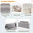 Convertible 2-in-1 Loveseat Sofa Bed With Memory Foam & Steel Frame-269646339