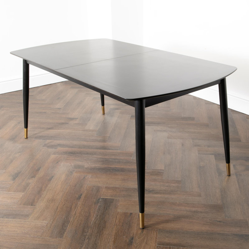 Rivanna Extendable Metal Base Dining Table, Espresso