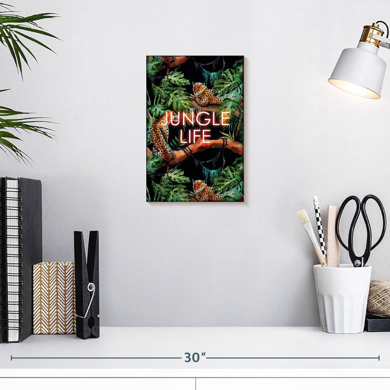 Alvord Jungle Life Typography, 12" H x 8" W