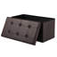 Repose-pieds de rangement rectangulaire en similicuir Carden-24596717