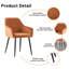 Sexton Upholstered Diamond Stitching Velvet Arm Dining Chair with Thick Cushion-1333877204-1269582100