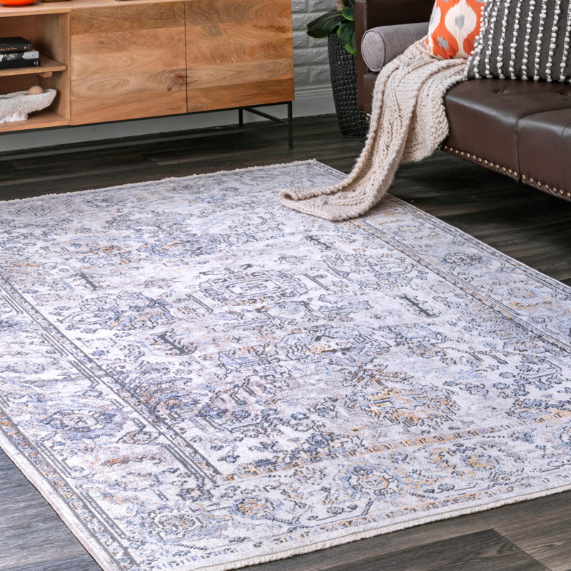 Rolen Viscose Oriental Indoor Rug, Rectangle 5'3" x 7'7"