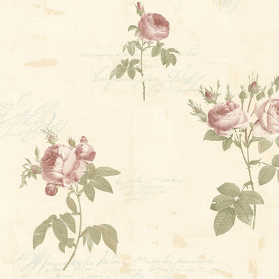 Murfreesboro 32.7' L x 20.5" W Peonies Textured Wallpaper Roll