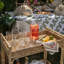 Provence Rattan Bar Cart - Whitewash/Light Brown