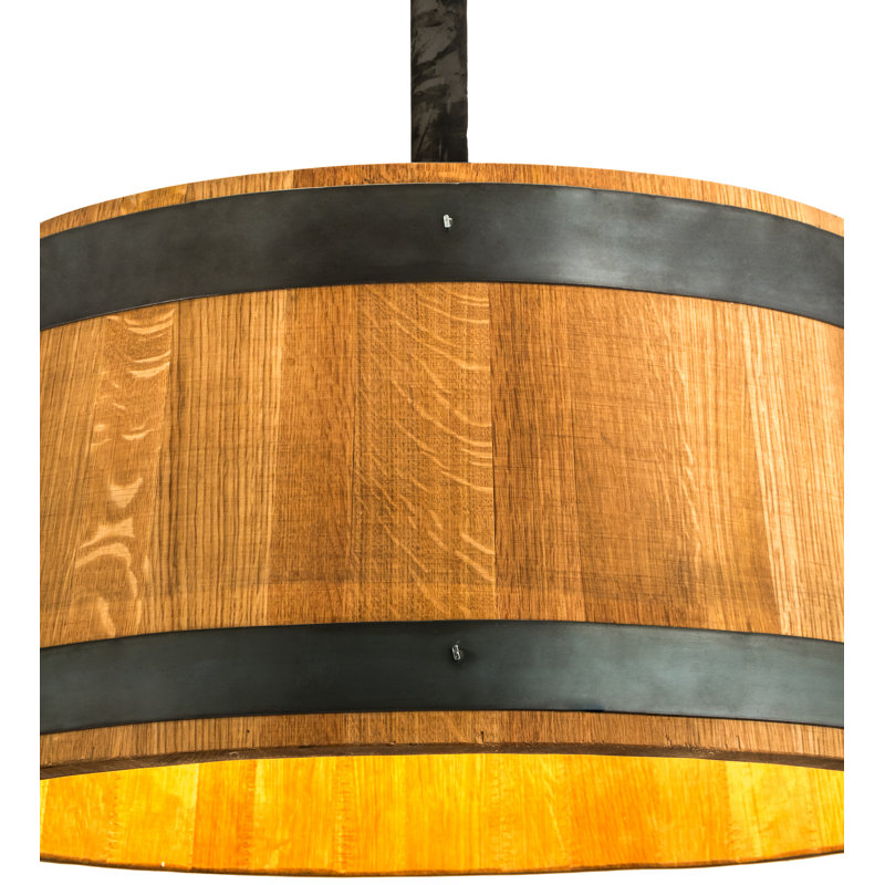 Luminaire suspendu baril whisky l 25 "