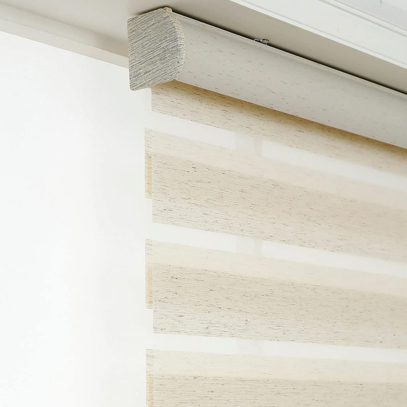 Cordless Light Filtering Dual Layer Roller Shade, 36"W x 72"L, Natural Linen