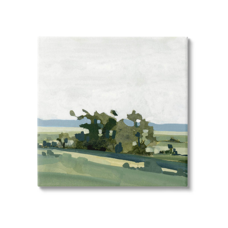 Abstrait campagne abstraite, giclée par Emma Caroline, Giclée encadrée noir minuit, H 24 po x l 24 po x P 1,5 po