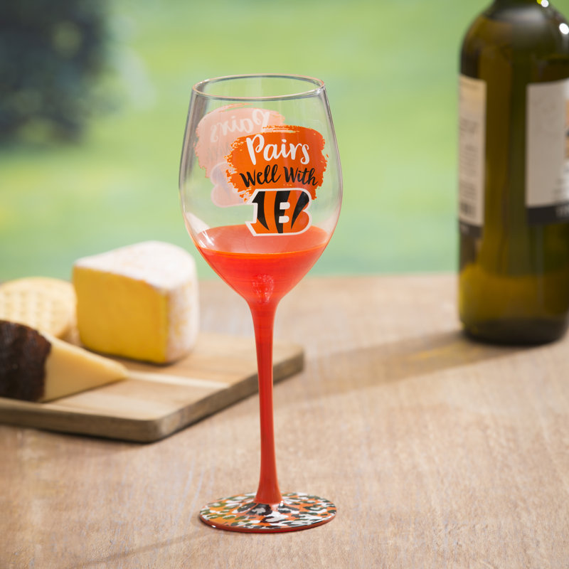NFL 17 oz. Verre à vin avec boîte-cadeau, Bengals de Cincinnati