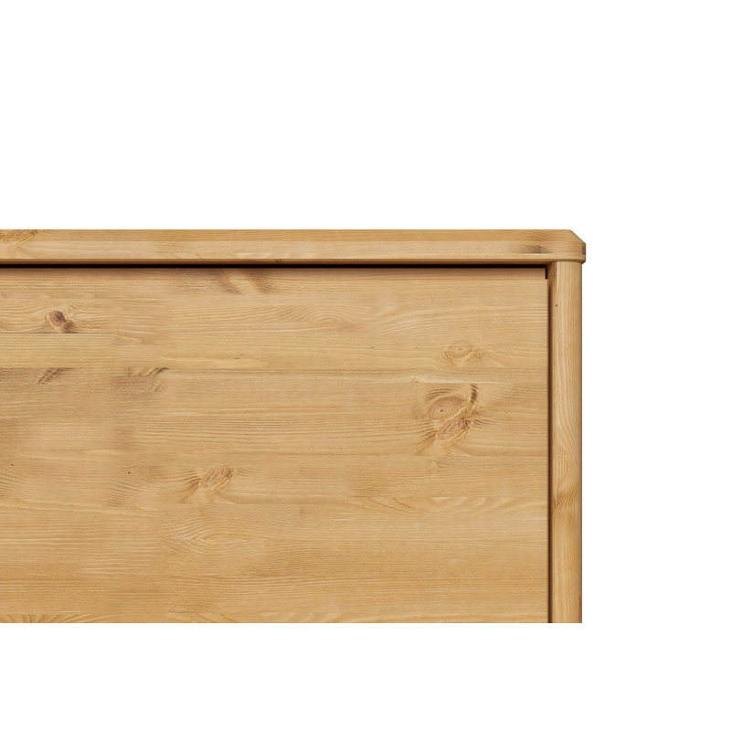 2 Drawer 98Cm W Solid Wood Chest Of Drawers, Natural