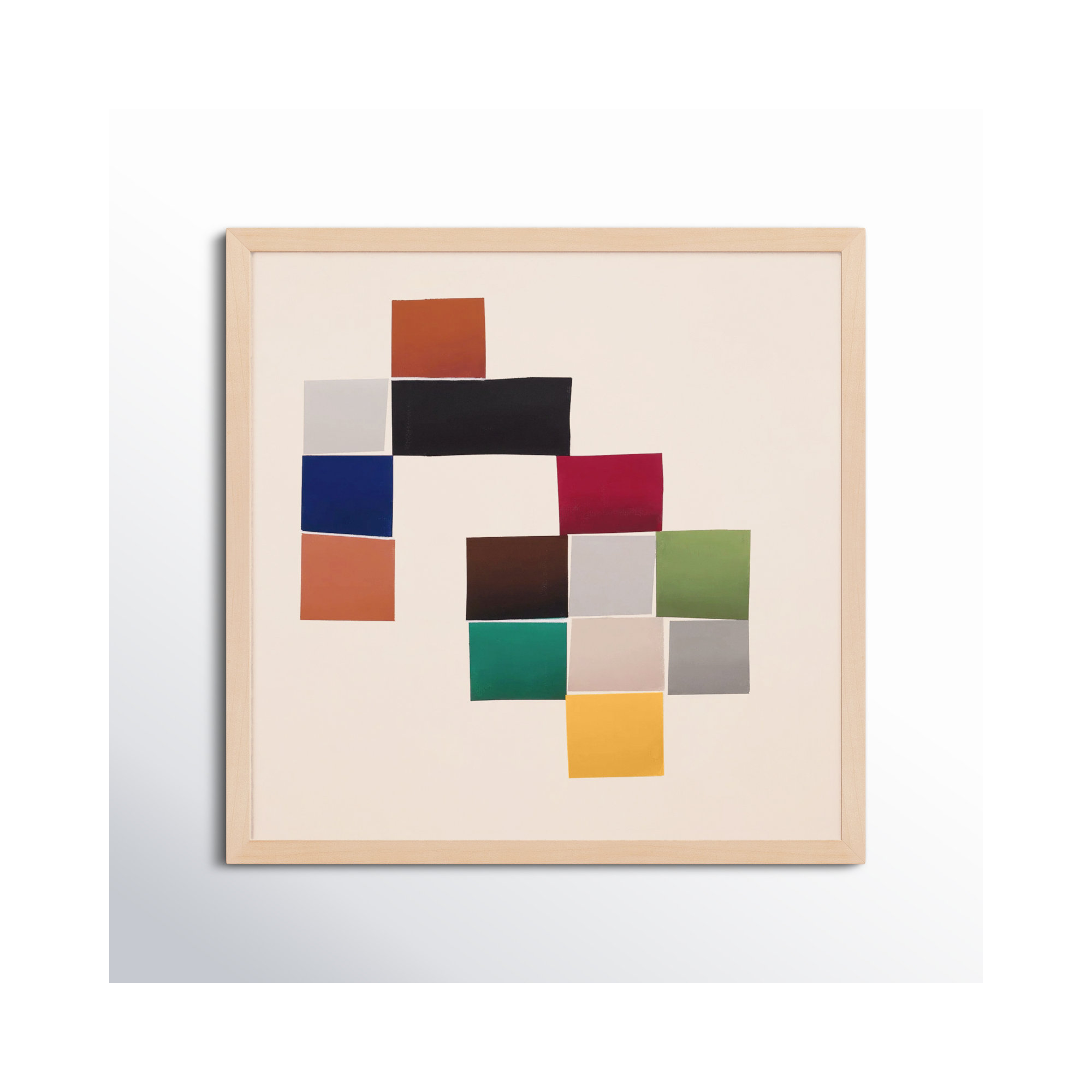 Jewels 3 by Lee Lessem, 30" W x 30" H, Maple Framed