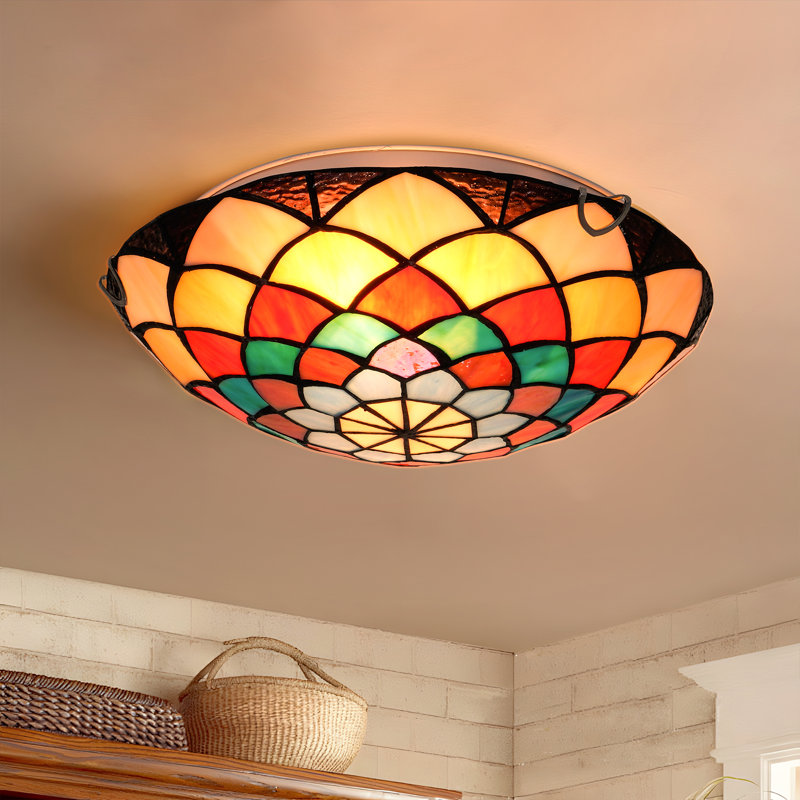 2-Light Dimmable Halogen Flush Mount
