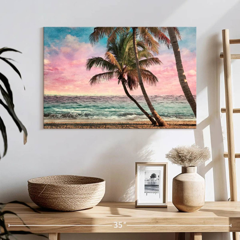 Plage envoûtante, reproduction sur toile, H 16 po x l 24 po x P 1,25 po