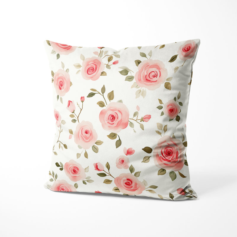 Coussin Floral, H 16 po x l 16 po