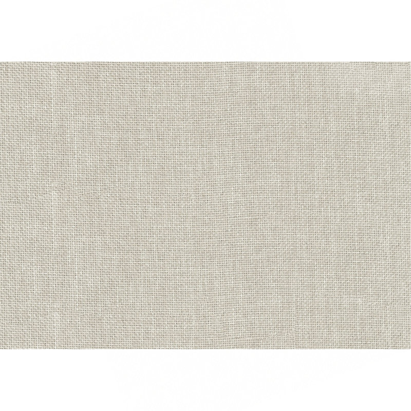 Lit, grand lit, tapissier, aspect lin beige, pieds en bois noir, transitionnel
