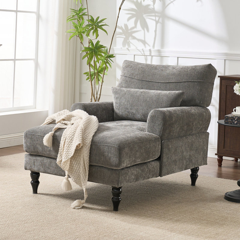 Fauteuil inclinable confortable et durable avec des sièges spacieux parfaits pour la vie, Grey