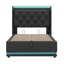 Upholstered Bed, 360 Surround LED Function, Buttons/Apps/Remote Control, Hydraulic Storage Bed With USB Type-C Charging-106601945