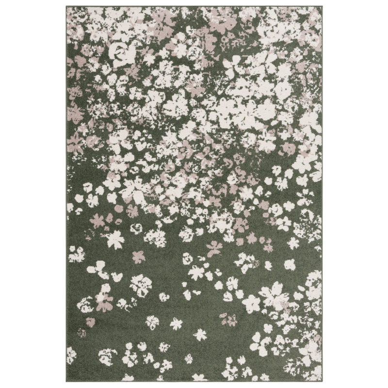 Tapis floral Yudiel Performance, Rectangle 5 pi 1 po x 7 pi 6 po