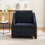 Fauteuil moderne en tissu de chenille, assise rembourrée et structure en bois - cadre de fauteuil bleu, confortable pour le salon-985760110