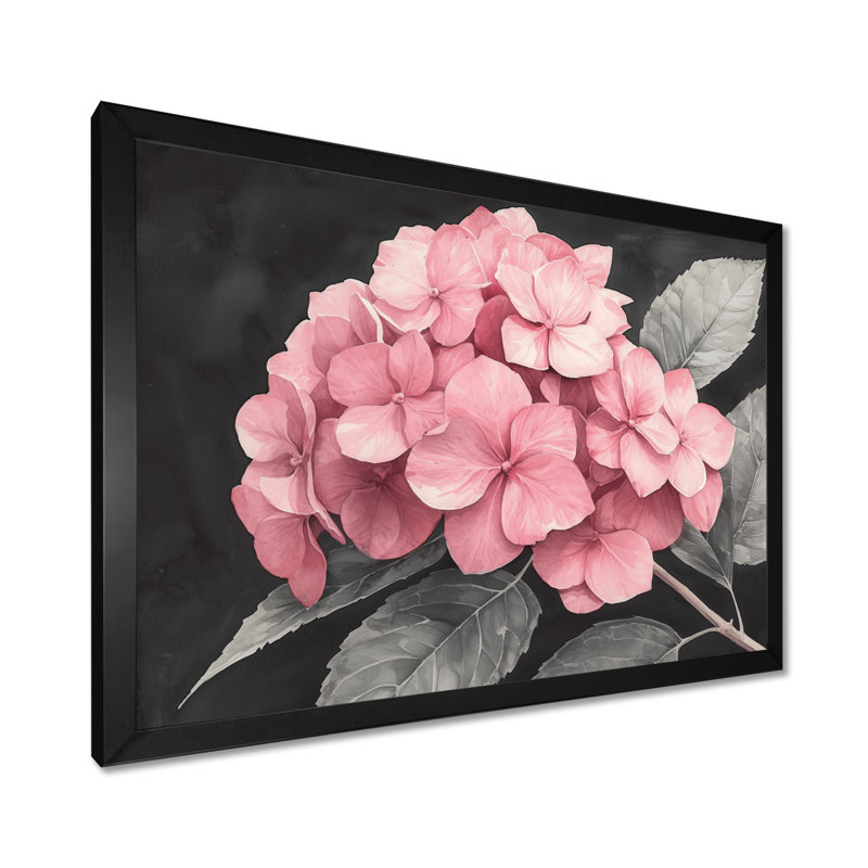 Kaminsky - Floral Wall Art, Impression d'un seul cadre photo, Noir, noir, noir, noir, H 12 po x l 20 po