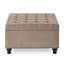 Grand repose-pieds de rangement carré avec pieds en bois-2129423171