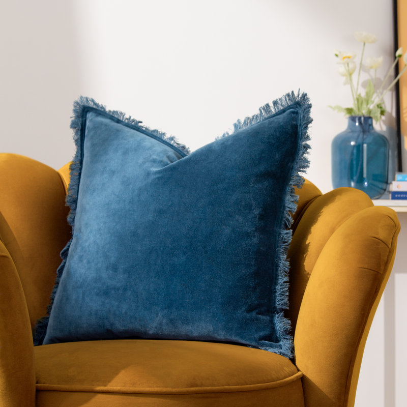 Gracie Square Cushion, Ink Blue