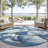 Machine Washable Indoor/Outdoor Chantille ACN2405 Botanical Rug-1620983327